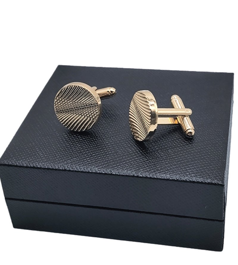 DB Innov. Cufflinks, Diagonal striped pattern cufflinks, 2 PCS in One Set Alloy Jewelry Specially Design for Men's Shirt Wedding Business Gift with Delicate Package Box, 2 Colors for Selection. - Image 5